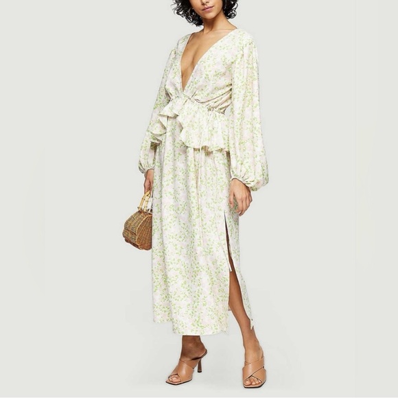 TOPSHOP Ivory Floral Print Sz. S - Picture 8 of 8